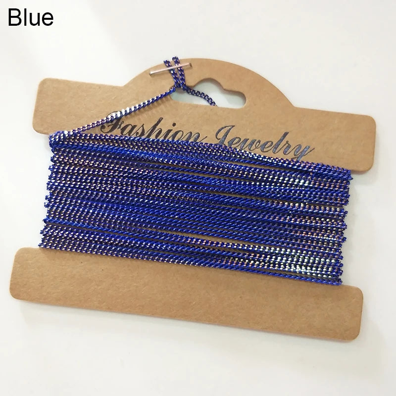 500cm Copper Chains Rainbow Colors DIY Necklace Findings