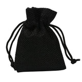5Pcs Cotton Jute Drawstring Pouches Gift Packaging Bags