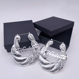 70mm Stainless Steel Hoop Name Earrings
