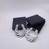 70mm Stainless Steel Hoop Name Earrings