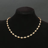 9 Colors Stainless Steel Bead Necklace Evil Eye Charm Female Jewelry