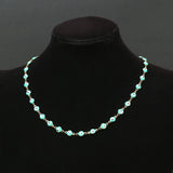 9 Colors Stainless Steel Bead Necklace Evil Eye Charm Female Jewelry