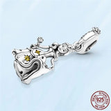 925 Silver Beauty And The Beast Belle Charm Bracelet Jewelry