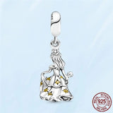 925 Silver Beauty And The Beast Belle Charm Bracelet Jewelry