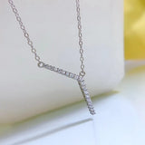925 Silver Diamond Geometric Necklace Pendant Temperament Necklace