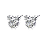 925 Silver Cartoon Heart Hoop Earrings for Women Gift