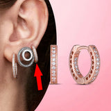 925 Silver Charm Hoop Earrings for Women