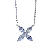 925 Silver Butterfly Horse Eye Pendant Necklace