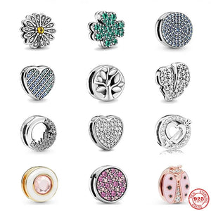 925 Silver Pendant Beads for Bracelet Positioning Clip