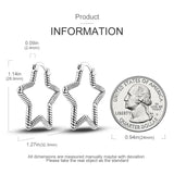 925 Silver Pentagon Hoop Earrings for Women