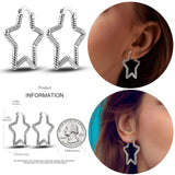 925 Silver Pentagon Hoop Earrings for Women