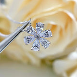 925 Silver Snow Necklace Women's Small Flowers Daisy Petal Collar Chain