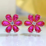 925 Silver Snow Necklace Small Flowers Daisy Petal Collar Chain