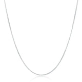 925 Sterling Silver 2MM Full Side Chain Necklace for Men Women