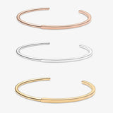 925 Silver 3-Color Signature I-D Bangle Fit Pan Charm Bracelet for Women