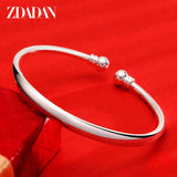 925 Silver Adjustable Bracelet&Bangle for Women Wedding Charm Jewelry