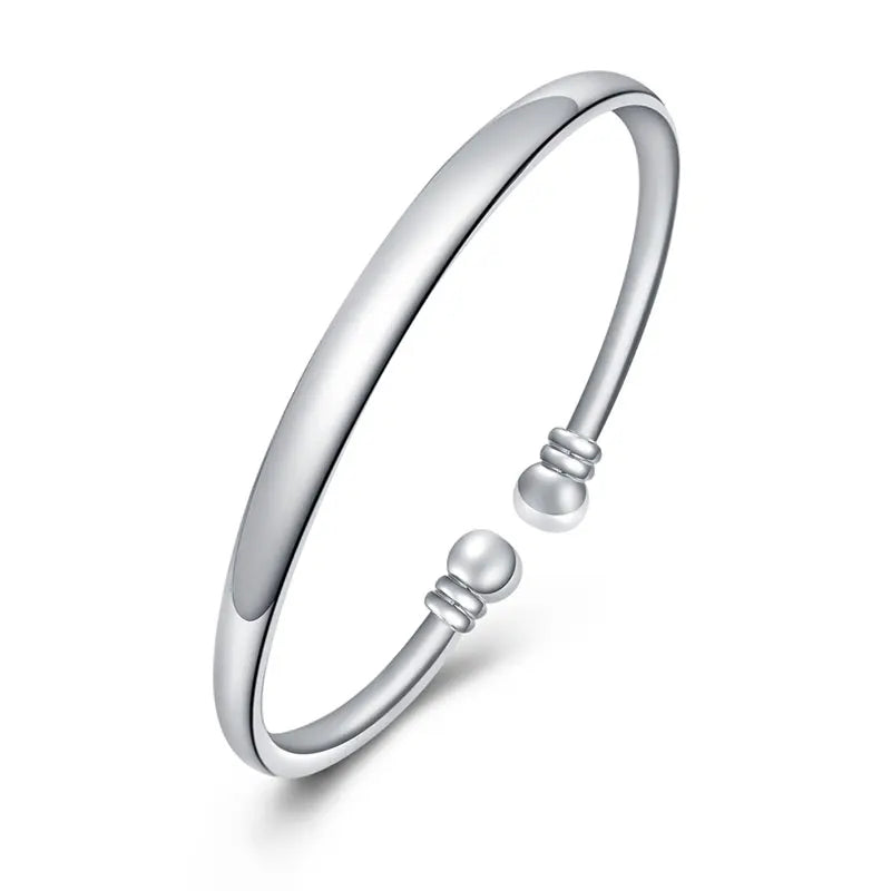 925 Silver Adjustable Bracelet&Bangle for Women Wedding Charm Jewelry