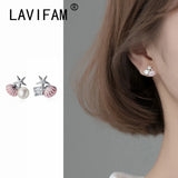 925 Silver Asymmetric Starfish Shell Earrings 11mmX10mm Single Zircon