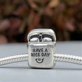 925 Silver Creative Headphones Pendant Beads for Bracelet