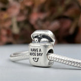 925 Silver Creative Headphones Pendant Beads for Bracelet