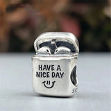 925 Silver Creative Headphones Pendant Beads for Bracelet