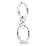 925 Silver Charm Keychain DIY Accessories Keyring Women