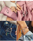 925 Silver Charm Keychain DIY Accessories Keyring Women