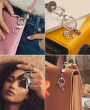 925 Silver Charm Keychain DIY Accessories Keyring Women