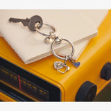 925 Silver Charm Keychain DIY Accessories Keyring Women