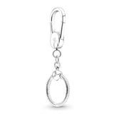 925 Silver Charm Keychain DIY Accessories Keyring Women