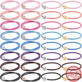 925 Silver Clasp Leather Weave Love Charm Bracelet
