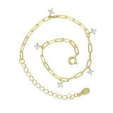 925 Silver Cuban Chain CZ Charm Bracelet Wedding Jewelry