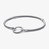 925 Silver Autumn pan beads Chain Bracelet Safety buckle Pendant Earring
