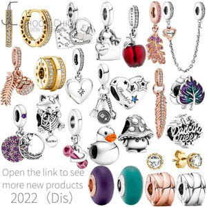 925 Silver Autumn Pan Beads Chain Bracelet Safety Earring
