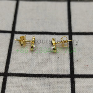 925 Silver Tianhe Green Stone Earrings High-Quality Jewelry