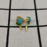 925 Silver Tianhe Green Stone Earrings High-Quality Jewelry