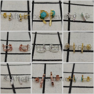 925 Silver Tianhe Green Stone Earrings High-Quality Jewelry