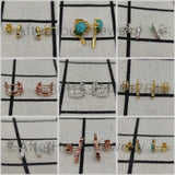 925 Silver Tianhe Green Stone Earrings High-Quality Jewelry