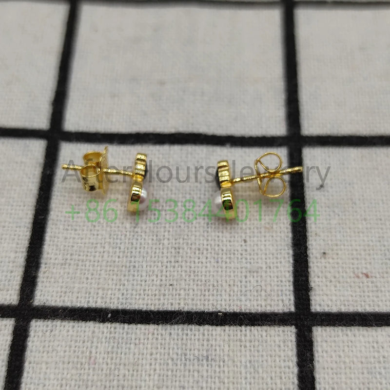 925 Silver Tianhe Green Stone Earrings High-Quality Jewelry