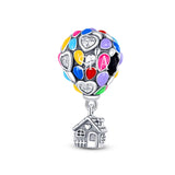 925 Silver Hot Air Balloon Boxing Pendant Charm for Bracelet DIY Jewelry
