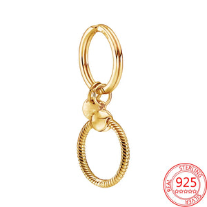 925 Silver Key Ring for DIY Charm Pendant Gift