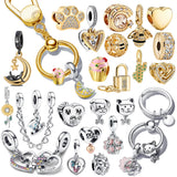 925 Silver Key Ring for DIY Charm Pendant Gift