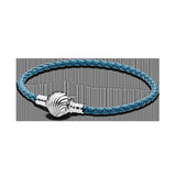 925 Silver Leather Double Wrap Bracelet Charm Boutique For Couples