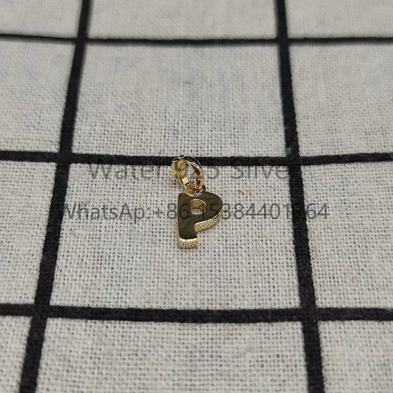 925 Sterling Silver Bear Letter Pendant Necklace Women