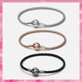 925 Silver Knot Snake Bone Chain Bracelet DIY Jewelry