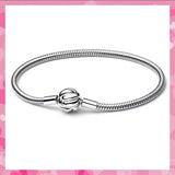 925 Silver Knot Snake Bone Chain Bracelet DIY Jewelry