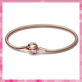 925 Silver Knot Snake Bone Chain Bracelet DIY Jewelry