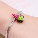 925 Silver Monkey Enamel Skull Charms Halloween Bracelet DIY Jewelry