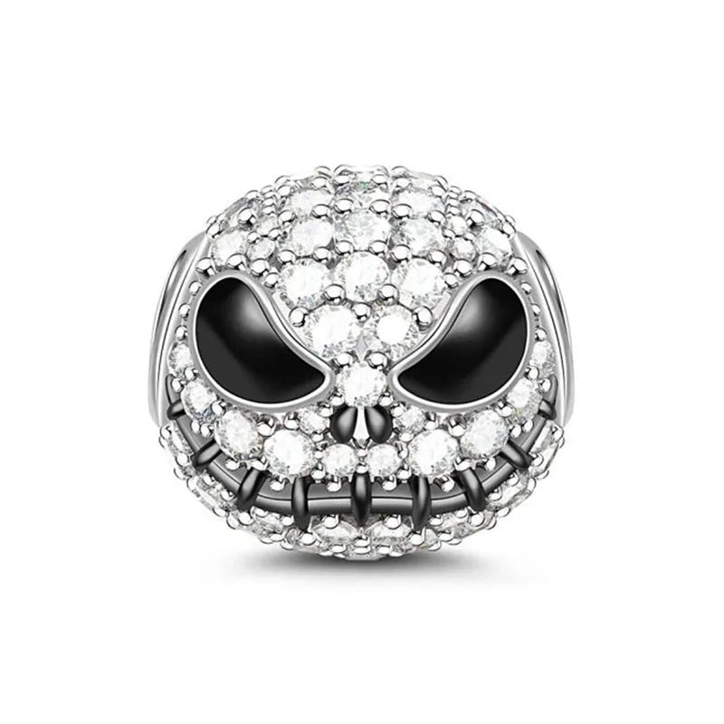925 Silver Monkey Enamel Skull Charms Halloween Bracelet DIY Jewelry