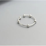 925 Silver Open Beads Ring Anti Stress Anxiety Rings